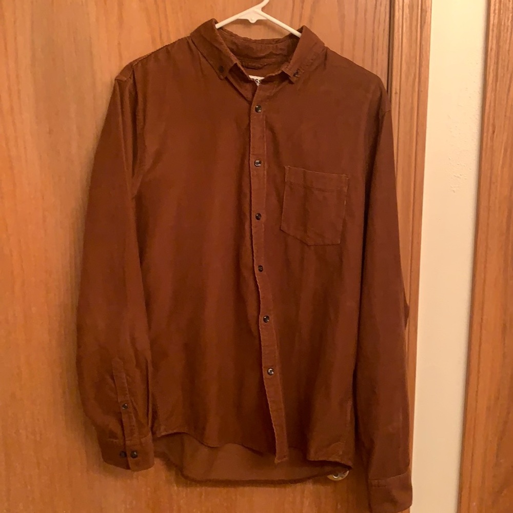 Express soft wash corduroy button up shirt